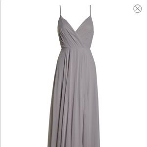 Surplice Chiffon A-Line Gown